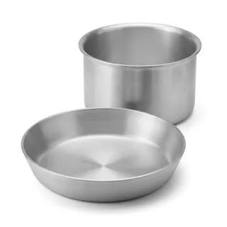 Pfanne und Topf aus Aluminium — exemplarische Abbildung