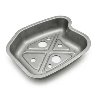 Forma de panel interior, segunda etapa: gofrado y perforaciones realizados en la prensa de conformado — imagen representativa